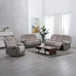 Greensboro 3+2+1 Fabric Manual Motion Recliner - Dark Grey