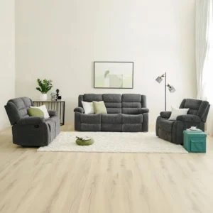 Allende 3+2+1 Fabric Motion Recliner - Smoke Grey