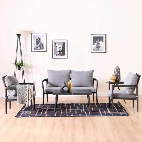 Waves 4-Seater Outdoor Sofa Set - Grey