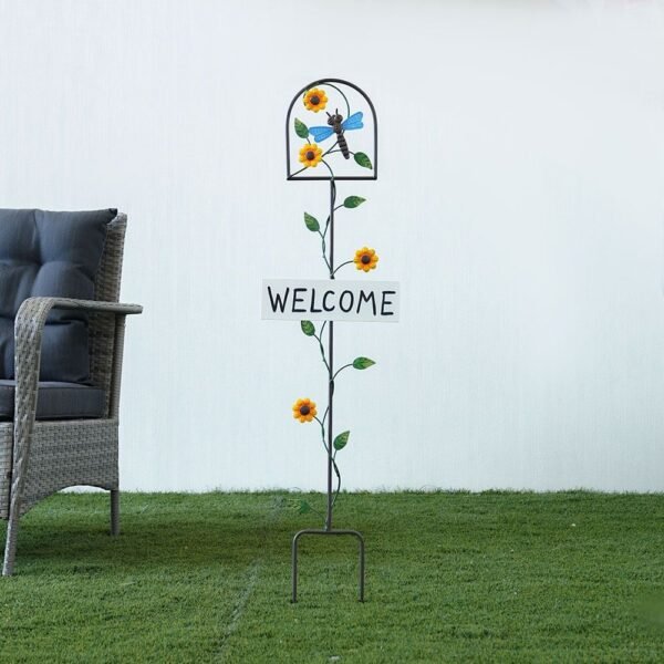 Metal Sticker With Dragonfly 30X2X114Cm