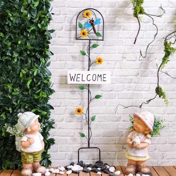 Metal Sticker With Dragonfly 30X2X114Cm