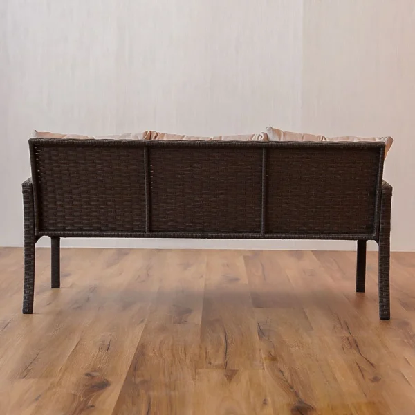 New Sara 7-Seater Sofa Set - Dark Brown/Beige