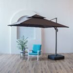 Sofia Umbrella with Base - Brown