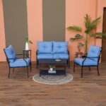 Amy 4-Seater Outdoor Sofa Set - Blue