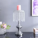 Aleeza Pillar Candle Holder Chrome 20x20x43 Cm