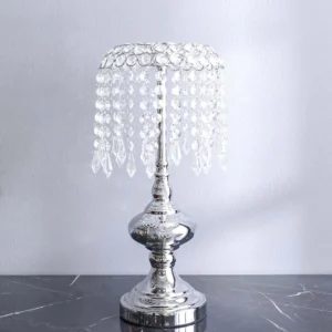 Aleeza Pillar Candle Holder Chrome 20x20x43 Cm