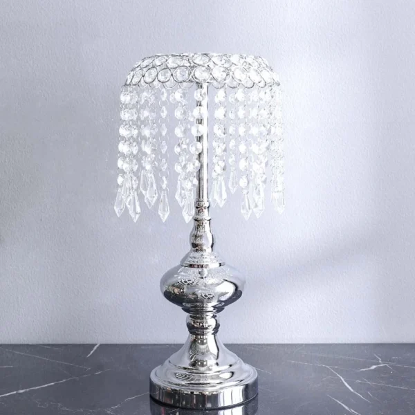 Aleeza Pillar Candle Holder Chrome 20x20x43 Cm