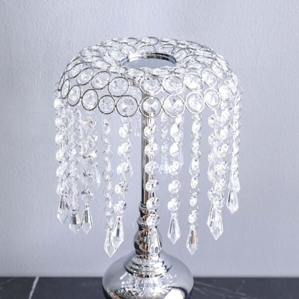 Aleeza Pillar Candle Holder Chrome 20x20x43 Cm