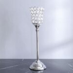 Aleeza Candle Holder Chrome 10.5x10.5x42 Cm