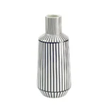 Abriz Vase White/Black Ceramic 16 X 16 X 37 CM