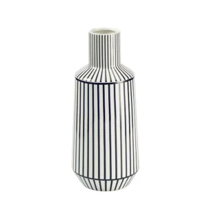 Abriz Vase White/Black Ceramic 16 X 16 X 37 CM