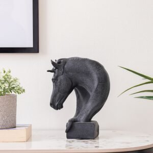 Serengeti Horse Table Decor Black 23X12X37Cm