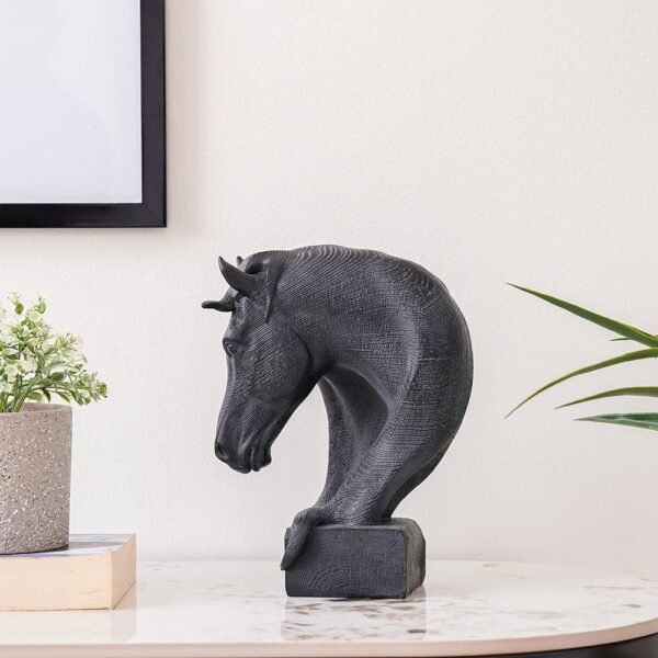 Serengeti Horse Table Decor Black 23X12X37Cm