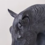 Serengeti Horse Table Decor Black 23X12X37Cm