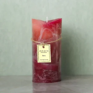 Amara Scented Pillar Candle - Berry