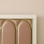 Hernan 180x200 King Bed - White Glossy/Golden