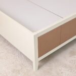 Hernan 180x200 King Bed - White Glossy/Golden