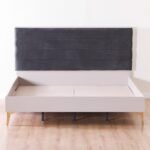 Helen 180X200 King Bed + 2 Night Stand - Grey / Gold