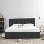 Vista 180x200 King Bed with 4 Drawers - Black