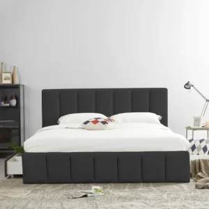 Vista 180x200 King Bed with 4 Drawers - Black