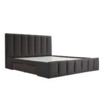 Vista 180x200 King Bed with 4 Drawers - Black
