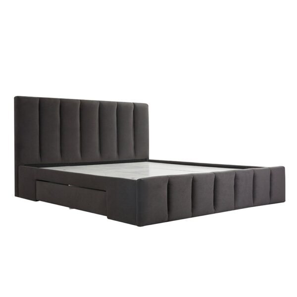 Vista 180x200 King Bed with 4 Drawers - Black