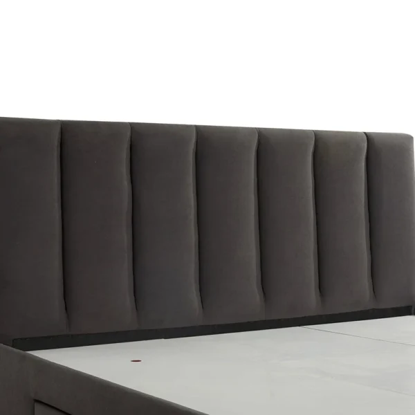 Vista 180x200 King Bed with 4 Drawers - Black