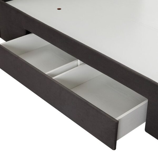 Vista 180x200 King Bed with 4 Drawers - Black