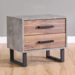 Norden 180x200 King Bed - Beige/Walnut