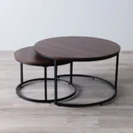 Jaguar Coffee Table - Set of 2 - Walnut/Black