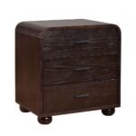 Goleta 180x200 King Bed - Ivory/Dark Brown