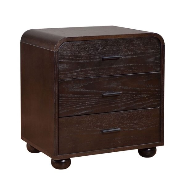 Goleta 180x200 King Bed - Ivory/Dark Brown