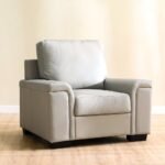 Vegas 3+2+1 Half Leather Sofa-Grey