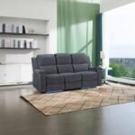 Piper 3+2+1 Electric Motion Fabric Recliner with LED & Cup Holder - Grey