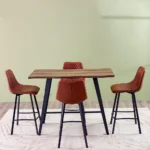 Gideon 1+4 Dining Set - Natural Oak / Brown