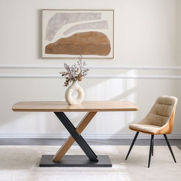Weller 6-Seater Dining Set - Oak/Black
