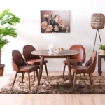 Blondell 1+4 Dining Set - Walnut