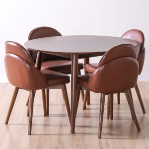 Blondell 1+4 Dining Set - Walnut