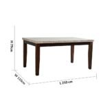 Brody 1+8 Marble Dining Set - White / Oak