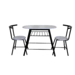 Pancho 1+2 Dining Set - Black/White