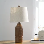 Hugo Poly Resin Table Lamp - Brown - L33xW 33xH61 cm