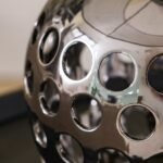 Hugo Stainless Steel Table Lamp - Silver - 28x28x45.5 cm