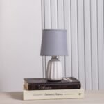 Hugo Ceramic Table Lamp 13X13X23 E14 Grey