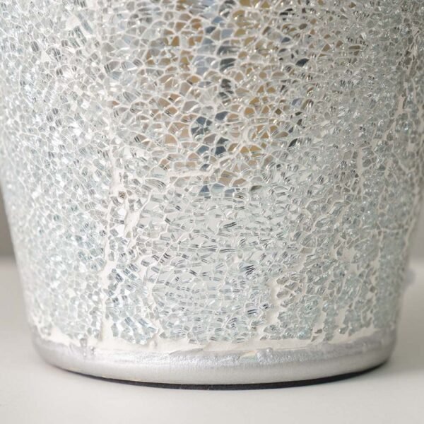 Hugo Ceramic Table Lamp - Silver - 30x30x53 cm