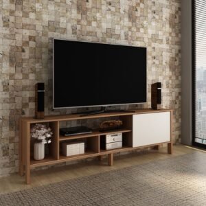 Cedro TV Rack up to 45 Inches - Almond/White