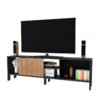 Cedro TV Rack - Up to 45 Inches - Black/Almond