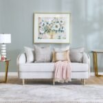 Mercedez 3+2+1 Fabric Sofa-Light Gray/Champange