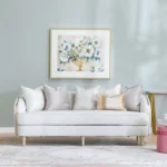 Mercedez 3+2+1 Fabric Sofa-Light Gray/Champange