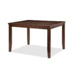 Morrison 1+4+2-Seater Bench Wooden Dining Set - Dark Walnut/Beige