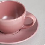 Apollo 8-Piece Stoneware Tea Cup & Saucer 250ml